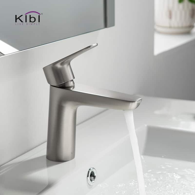 Lead Free Solid Brass Single Handle Bathroom Vanity Sink Faucet with Water Hose
