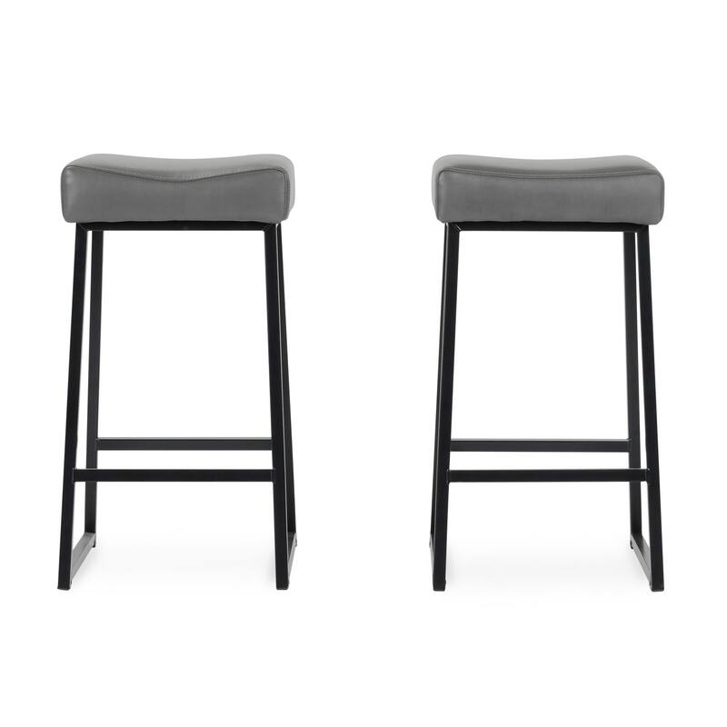 Amber 26" Counter Stool Smokey Grey (Set of 2) - Seat Height 26"