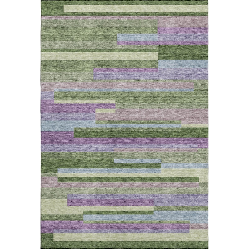 Premium Washable Super Soft Mosaic Stripe Mayfield Rug