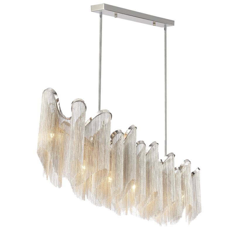 Daisy 7 Light Down Chandelier With Chrome Finish