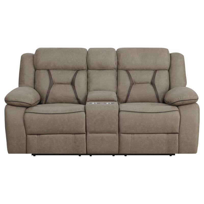 Higgins Pillow Top Arm Motion Loveseat with Console