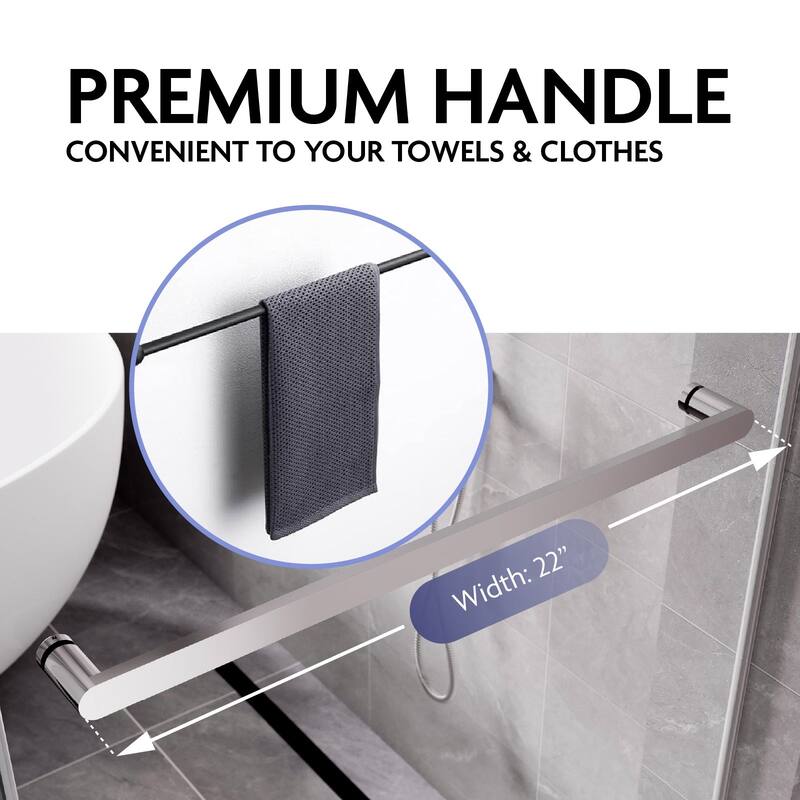 SP Series 68" - 72" W x 77" H Contemporary Frameless Double Sliding Shower Door with 3/8" Clear Tempered Glass