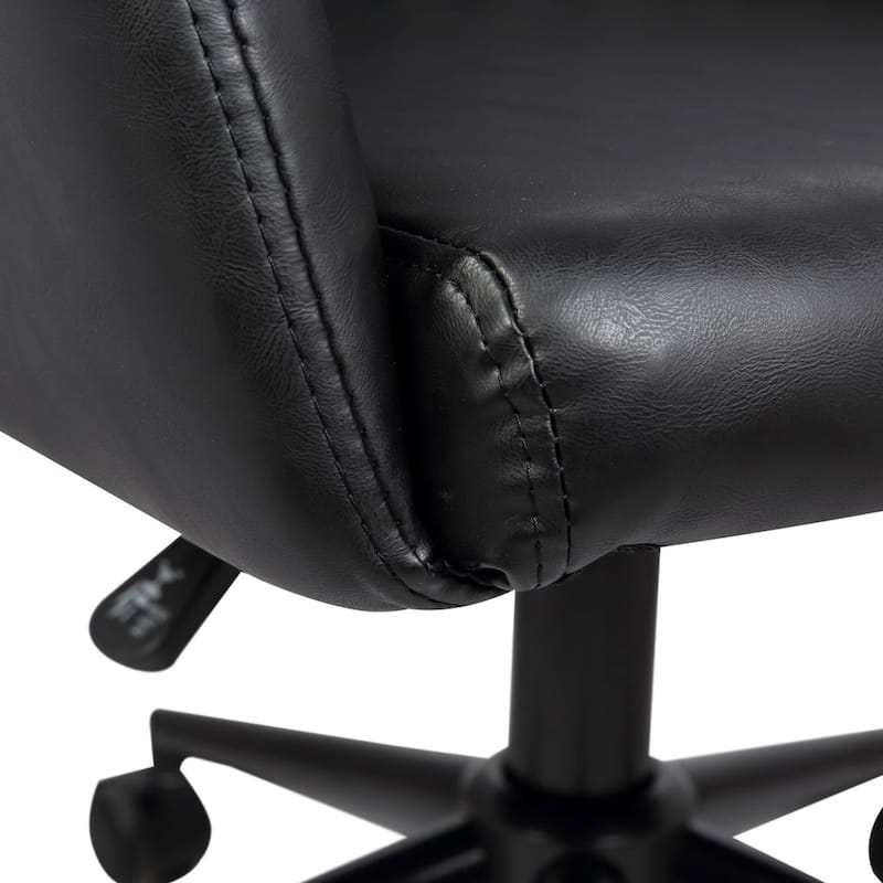 Porthos Home Madison Office Desk Chair, Tufted PU Leather Upholstery