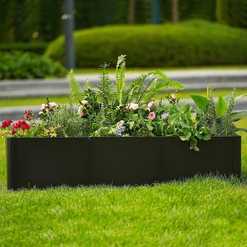 53.5" Modern Raised Garden Bed Planter, Ideal for Yard, Patio with Base - N/A - Black