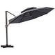 preview thumbnail 10 of 42, Crestlive Products 12ft Round Double Top Cantilever Patio Umbrella with 7-position Adjustment