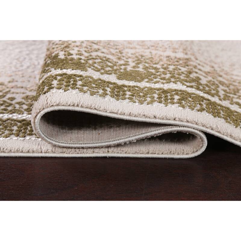 Turkish Geometric Damask Transitional Oriental Rug Home Decor Carpet