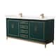 Option Green / Carrara Cultured Marble Top / Satin Bronze