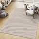 preview thumbnail 1 of 5, Nuloom Nova Swirls Shag Area Rug 5' x 8' - Off White - Rectangle