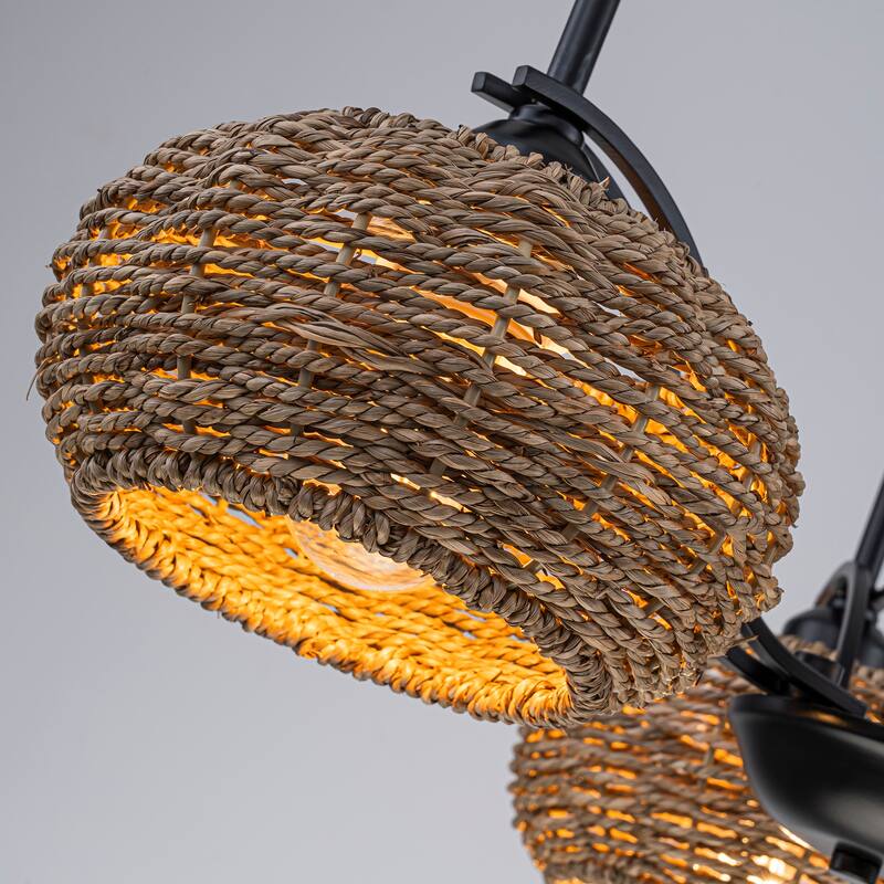 Vesper 3-light Modern Farmhouse Rustic Chandelier - 16 in. Tall/22 in. Wide