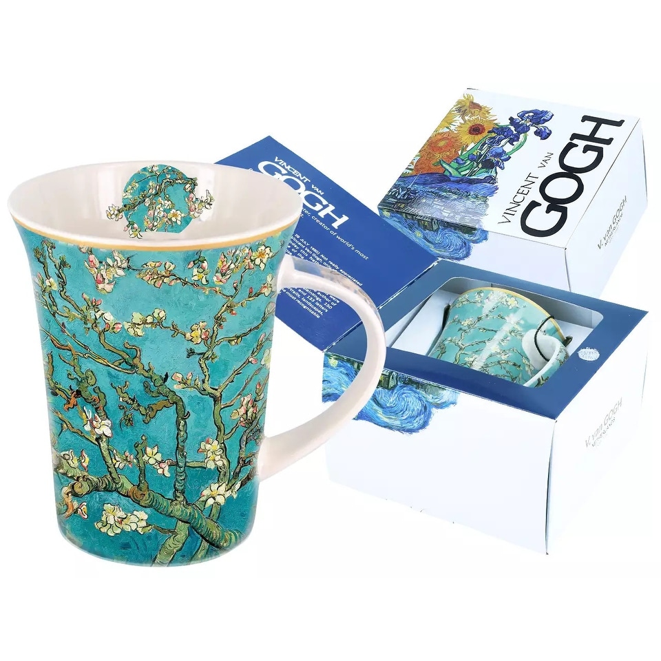 Carmani The Blossoming Almond by V.Gogh Porcelain Mug in A Gift Box