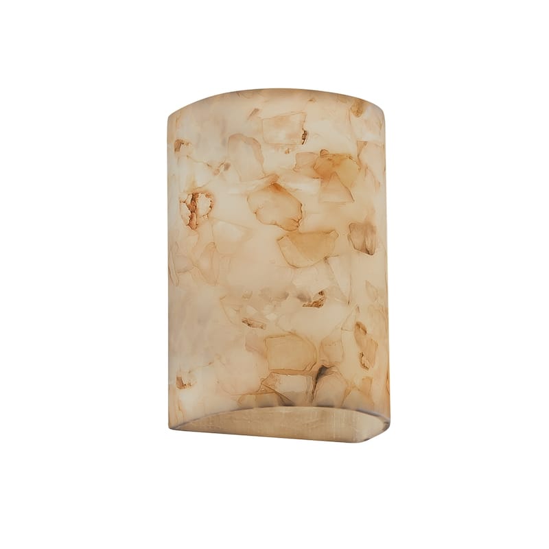 Justice Design Alabaster Rocks 2-light (No Metal) Large Wall Sconce