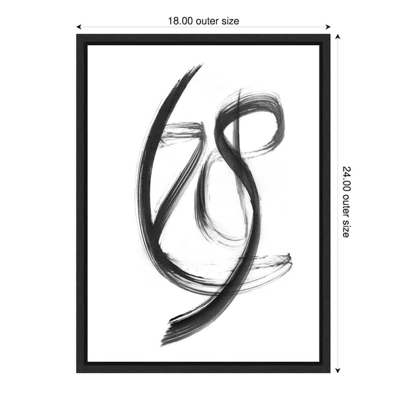 Brush Stroke No. 2 by Danushka Abeygoda (18 x 24 in.), Framed Canvas Wall Art Print