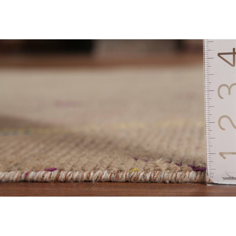 Abstract Moroccan Area Rug Hand-Knotted Wool Carpet - 6'0"x 9'10"