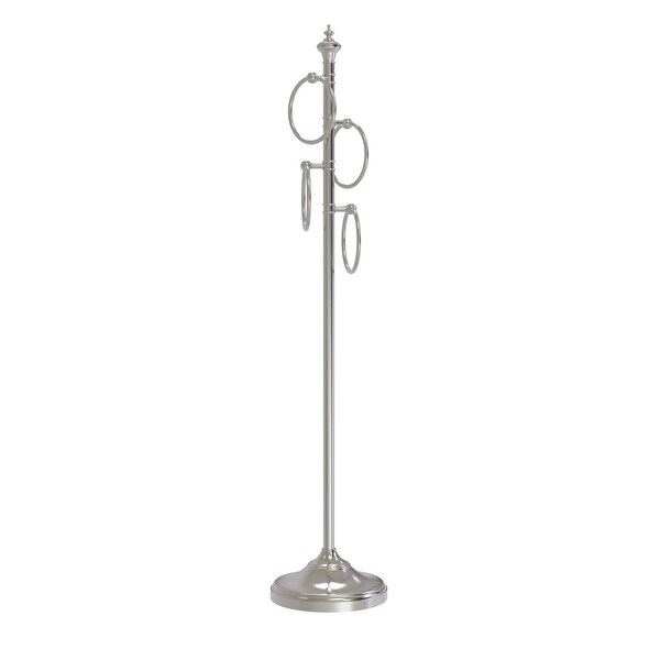 Allied Brass Floor Standing 4 Towel Ring Stand