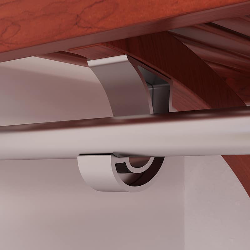 John Louis Home Solid Wood Reach-In Closet System with 6-Drawers and Doors Red Mahogany