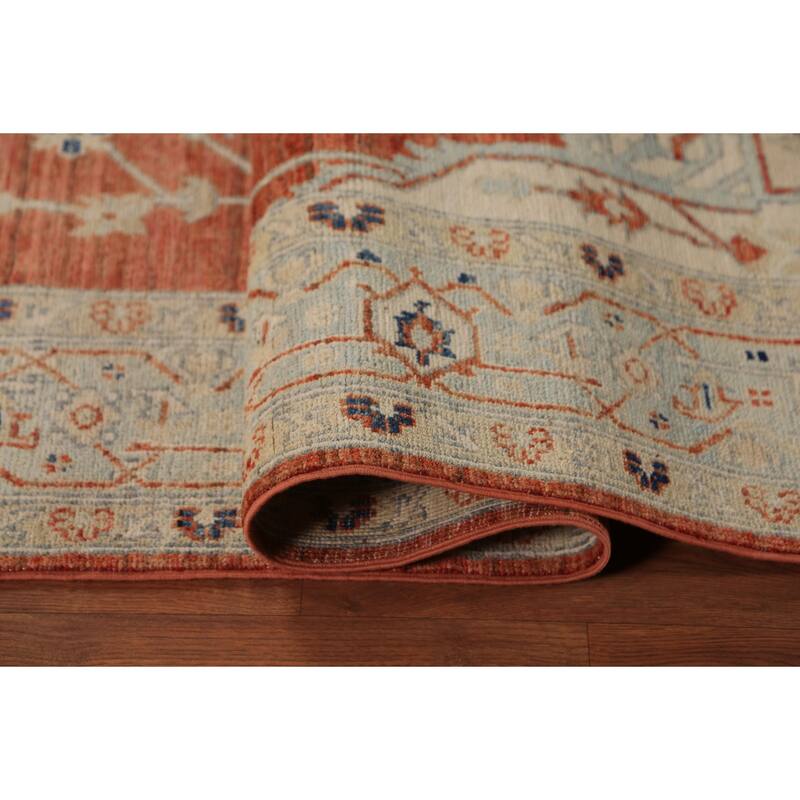 Vegetable Dye Heriz Serapi Oriental Area Rug Handmade Wool Carpet - 7'0"x 10'0"