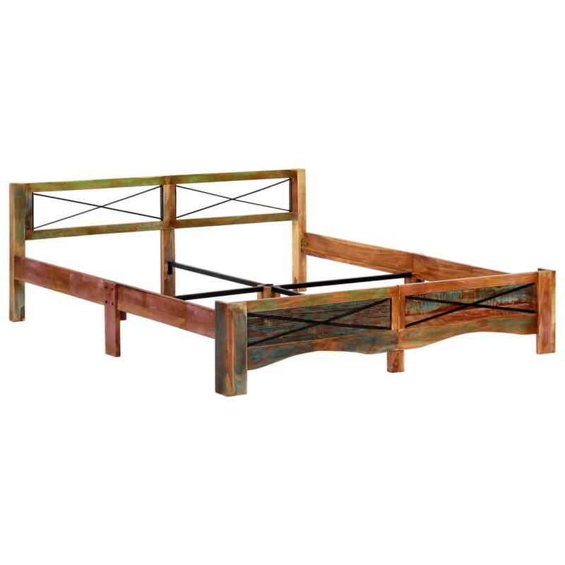 vidaXL Bed Frame Solid Reclaimed Wood 70.9"x78.7"