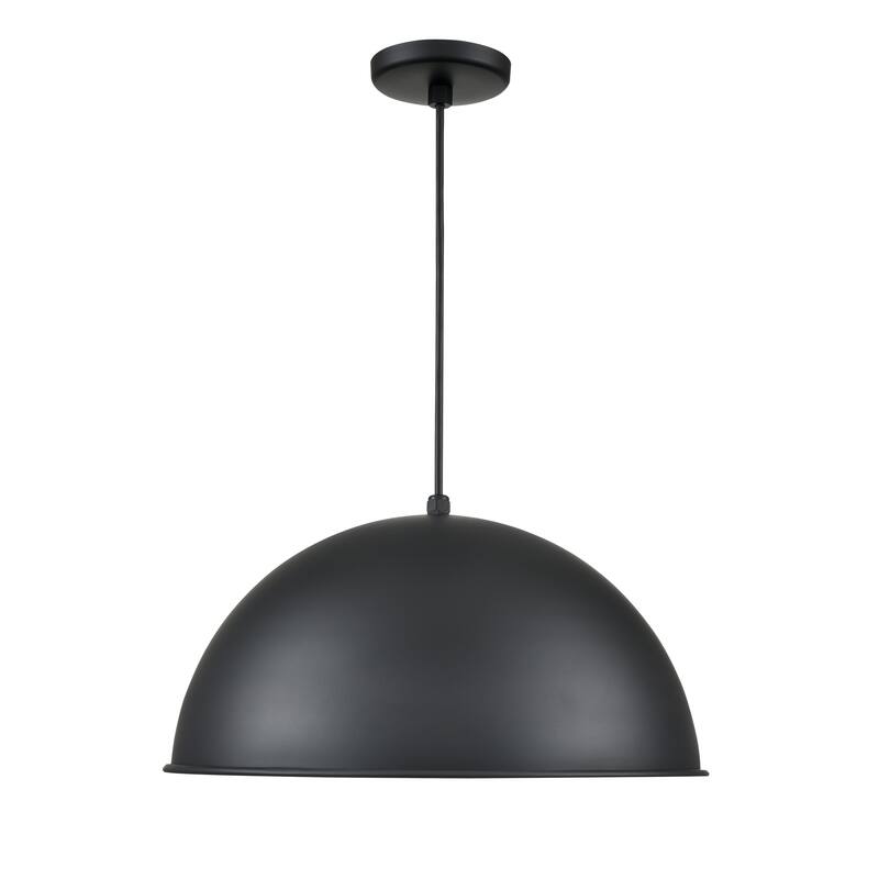 R Series 1-Light Cord Hung Wide Deep Bowl Satin Black - Satin Black - Satin Black