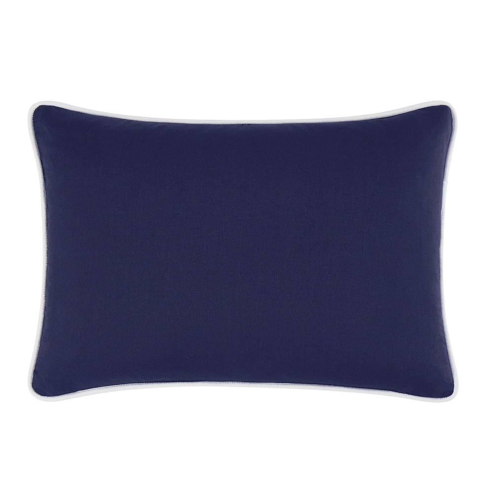Brooklyn Loom Solid Contrast Piped Decorative Pillow