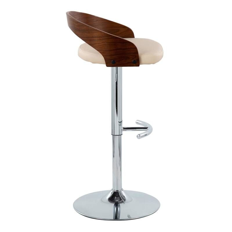 Grotto Adjustable Barstool with Chrome Base