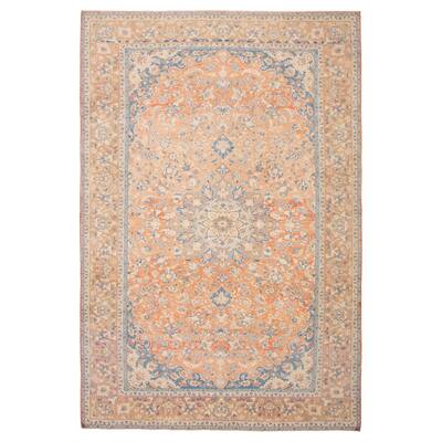 ECARPETGALLERY Hand-knotted Antalya Vintage Orange Wool Rug - 7'9 x 11'5