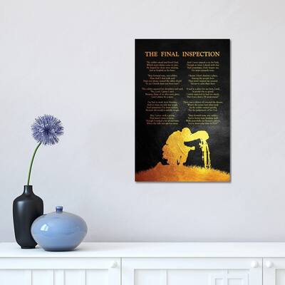 iCanvas "The Final Inspection - A Soldier's Poem" by Adrian Baldovino Canvas Print