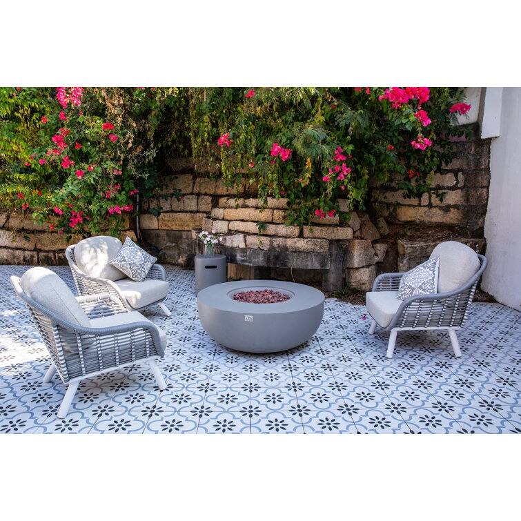 Eclipse 44" Round Outdoor Fire Pit Table by AMS Fireplace