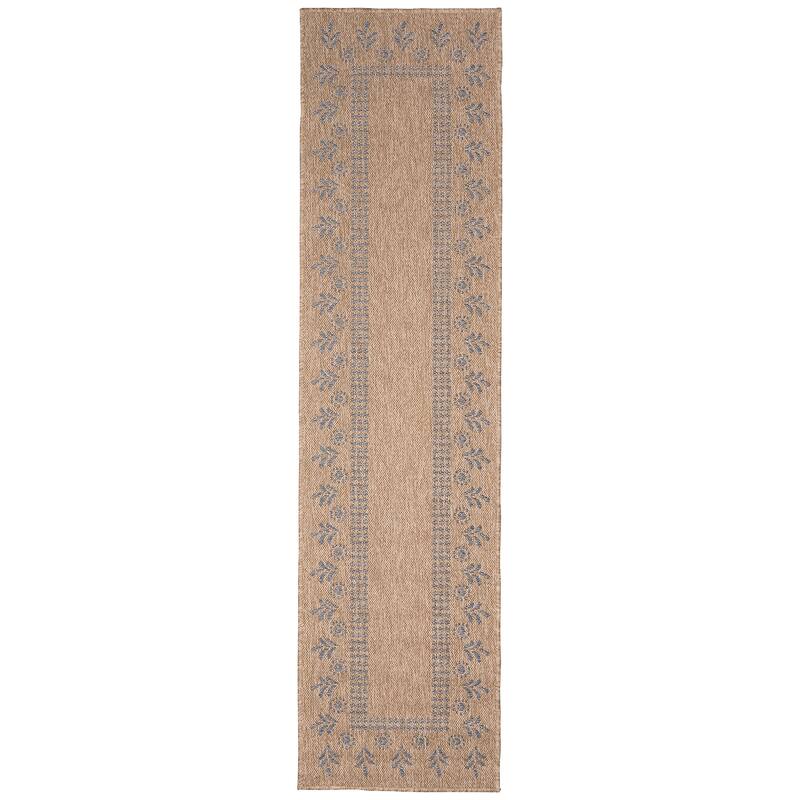 Liora Manne Sahara Block Print Border Indoor/Outdoor Rug