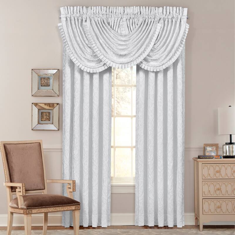 J. Queen New York Astoria White Window Panel Pair