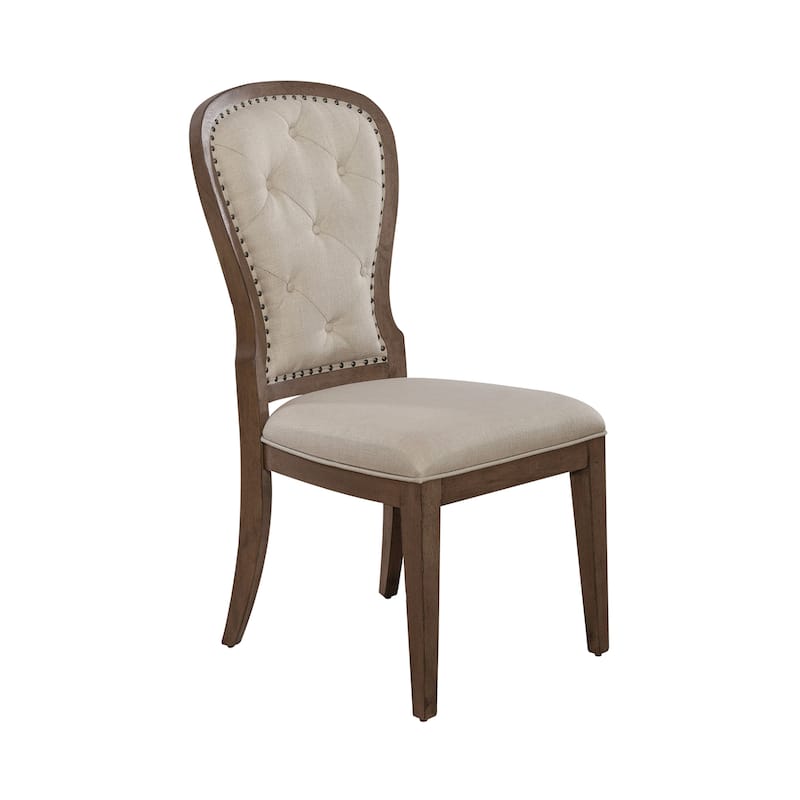 Americana Farmhouse Dusty Taupe Pedestal Table Set with Dining Chairs Options