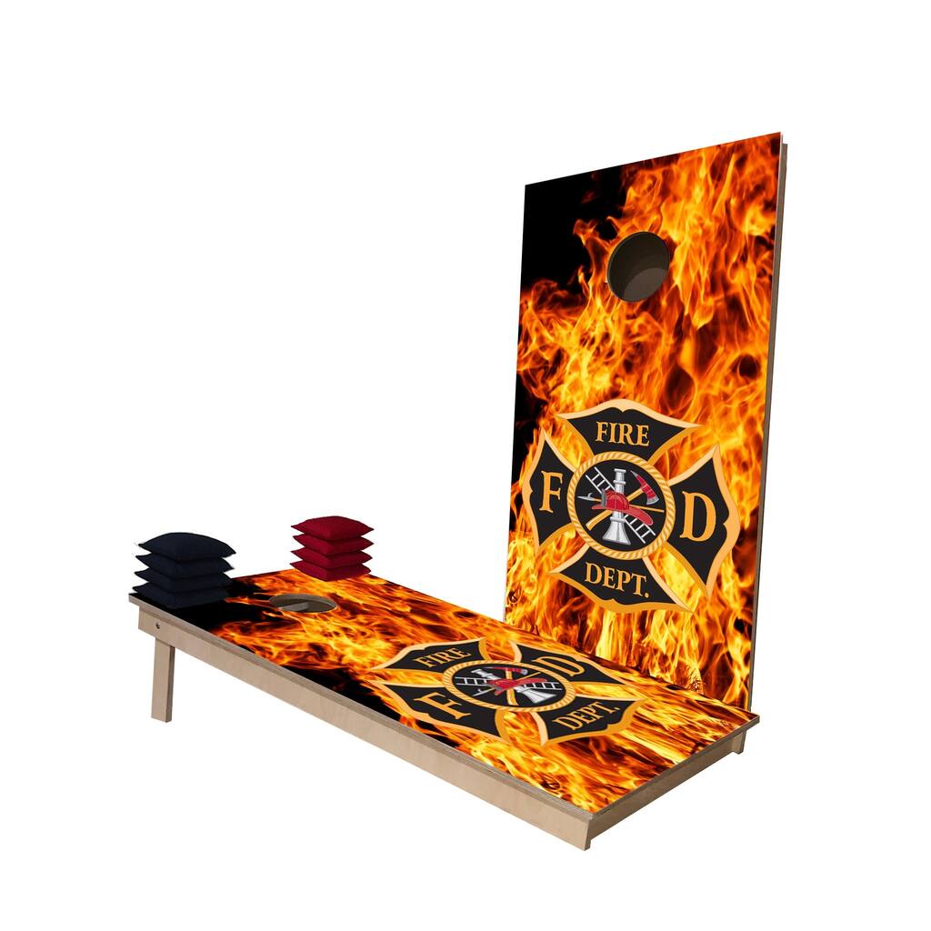 Fire Department Cornhole Set w Carry Case