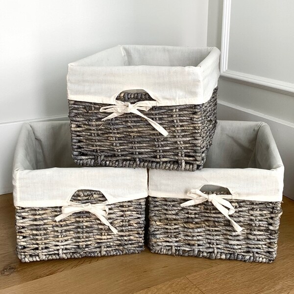 Striped sisal basket MAWINGU