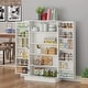 preview thumbnail 1 of 4, 41" Kitchen Pantry, Farmhouse Pantry Cabinet, Storage Cabinet with Doors and Adjustable Shelves 41" H x 23.2" W x 12" D (White)
