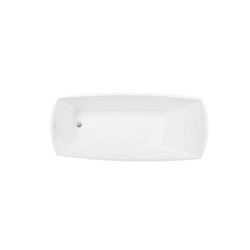 Peter Soaking Single Slipper Rectangular Bathtub in Glossy White