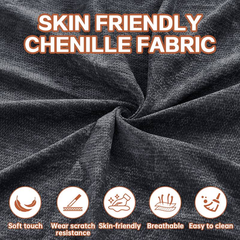 Chenille Folding Loveseat Sofa Convertible into Floor Sleeper Mattress