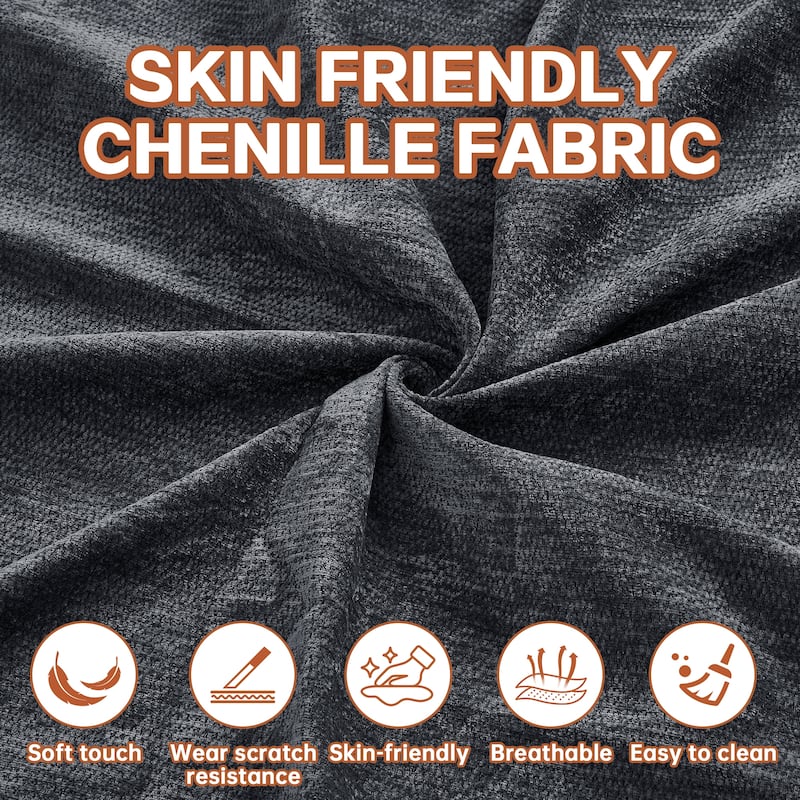 Modern 2-Seater Sofa Sofa Bed with Foldable Sofa Cushions and 2 Throw Pillows, for Living Room and Playroom