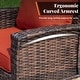 preview thumbnail 60 of 99, MAISON ARTS Extra-Large Patio Wicker Sofa Conversation Set with Coffee Table, Oversize Seat with 5.5'' Thick Padded Cushion