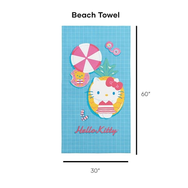 dimension image slide 1 of 8, Sanrio Hello Kitty & Friends Beach Towel