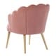 preview thumbnail 32 of 64, HULALA HOME Morden Scalloped Velvet Arm Chair with Tufted Back