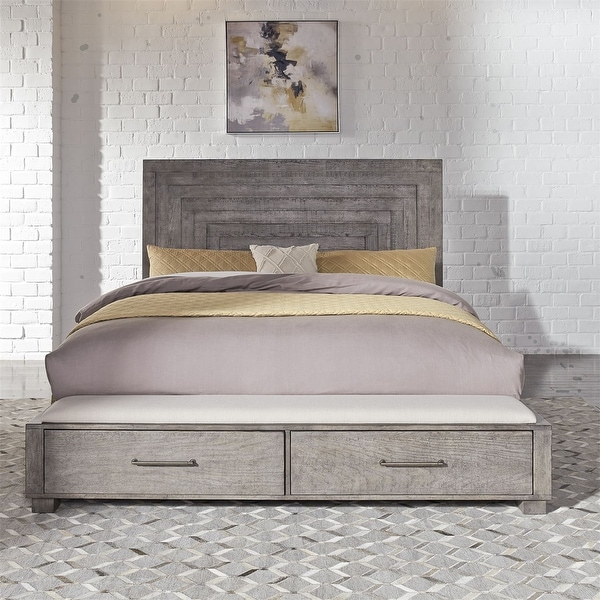 Modern Farmhouse Dusty Charcoal King Storage Bed Overstock Com Shopping The Best Deals On Beds 33169469