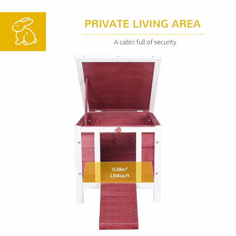 Small Wooden Dog House with Openable & Waterproof Roof