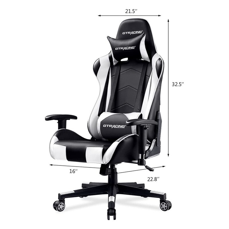 Lucklife Gaming Chair Racing Office Computer Ergonomic Video Game Chair  with Headrest and Lumbar Pillow Esports Chair - Bed Bath & Beyond - 36177024