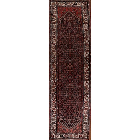 Geometric Malayer Persian Hallway Runner Rug Hand-knotted Wool Carpet - 3'3" x 12'8"