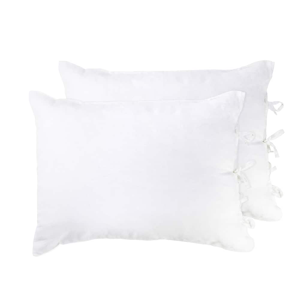 Belgian Flax Linen Collection Tie Pillowcase Set