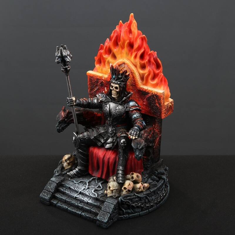 8.66 inches Height Polyresin Inferno Skeleton Sovereign Multicolor Finish Figurine