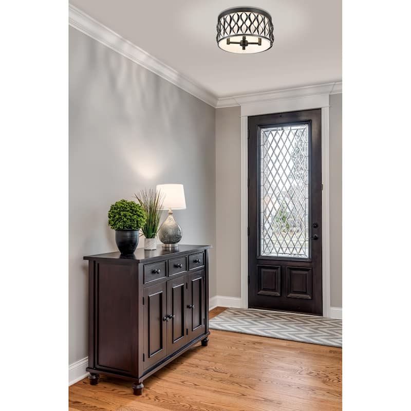 Z-Lite 1948F16 Harden 4 Light 17" Wide Flush Mount Drum Ceiling