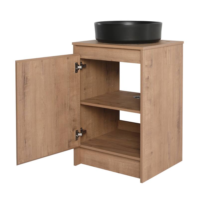 BNK 20'' Single Bathroom Vanity With Sink, Freestanding Bathroom Vanity with Soft Close Doors and Shelf