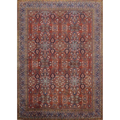 Hand Knotted Oriental 100% Wool Carpet Traditional Floral Oranges & Rust Sultanabad Area Rug - 16' 2'' X 12' 6''