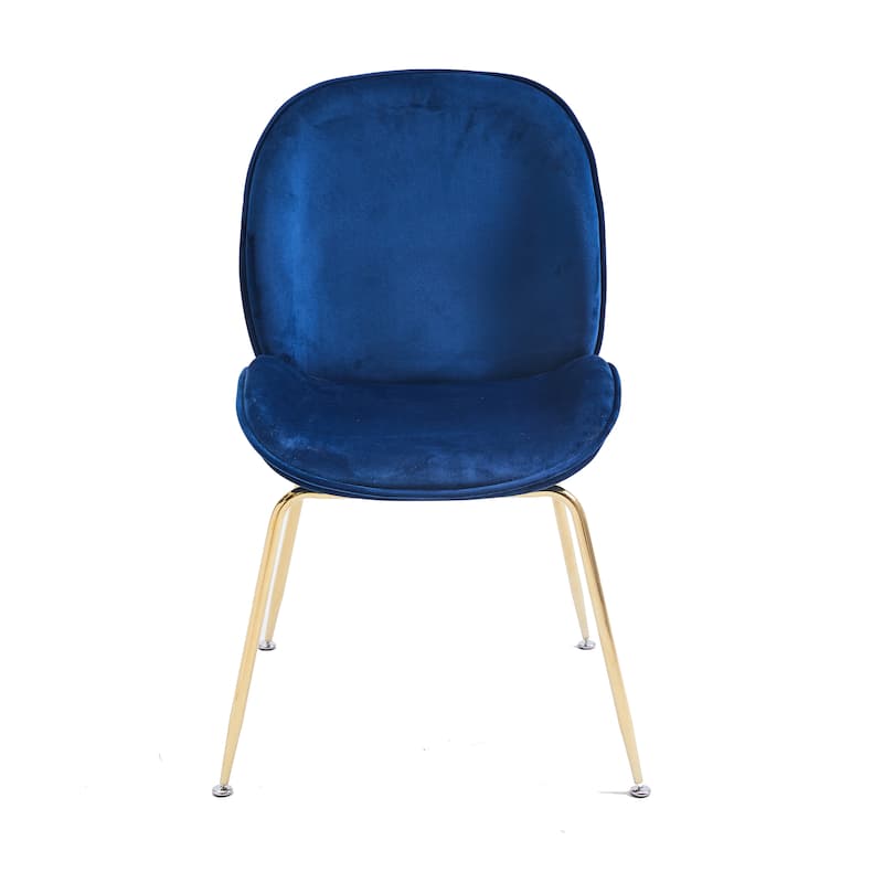 Porthos Home Otis Dining Chair, Suede Upholstery, Gold Legs, Armless
