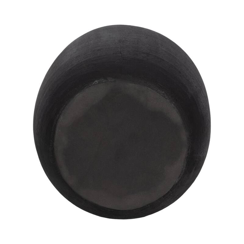 Ceramic Modern Vase with Sculptural Handle - Ivory, 15 in.